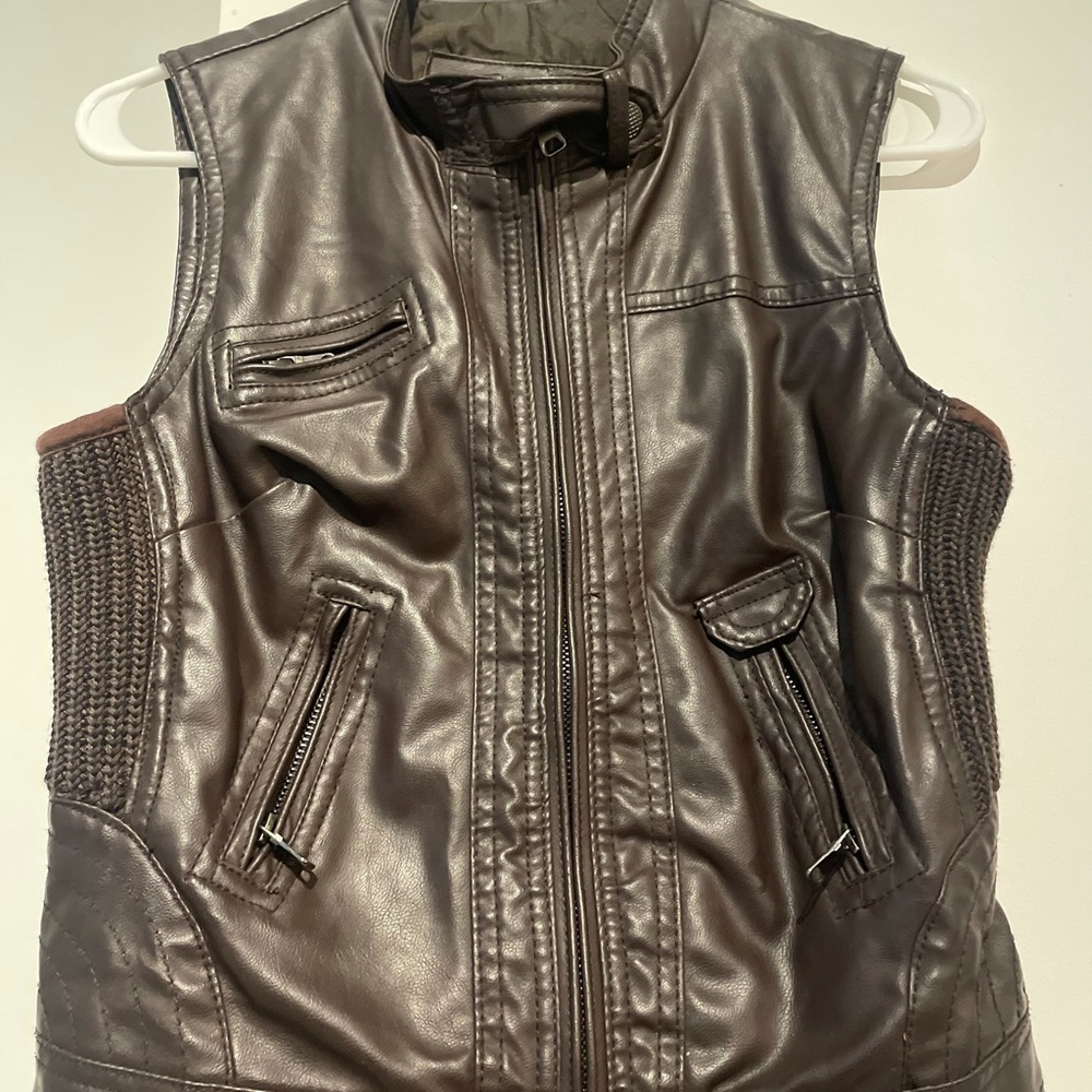 Leather blazer